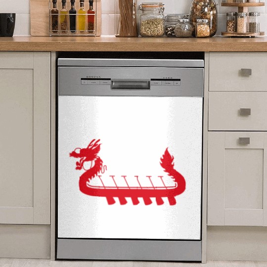 Funny Dragon Boat Racing Paddle Dish Washer Covers