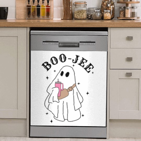 Boo Jee Stanley Tumbler Inspired Ghost Dish Washer Covers