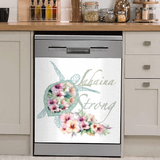 Lahaina Strong: Hibiscus and Sea Turtle Dish Washer Covers
