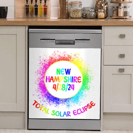 Total Solar Eclipse New Hampshire 4/28/24 Kids Dish Washer Covers