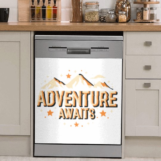 Adventure awaits Mountain Camping Dish Washer Covers