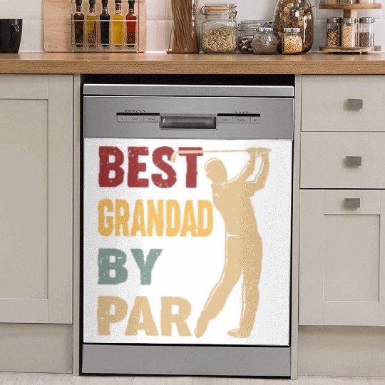 Best Grandad By Par Funny Golf Vintage Dish Washer Covers