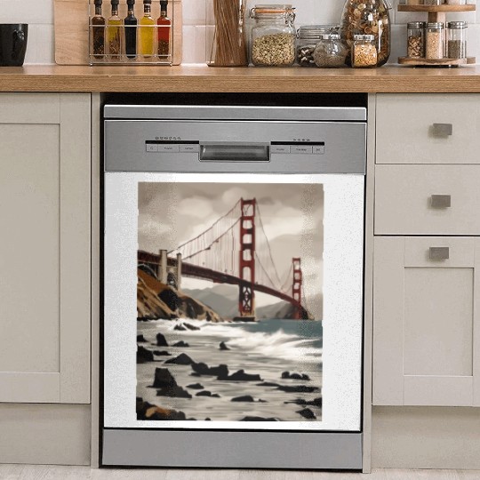 Golden Gate Bridge California Dish Washer Covers, Golden Gate
