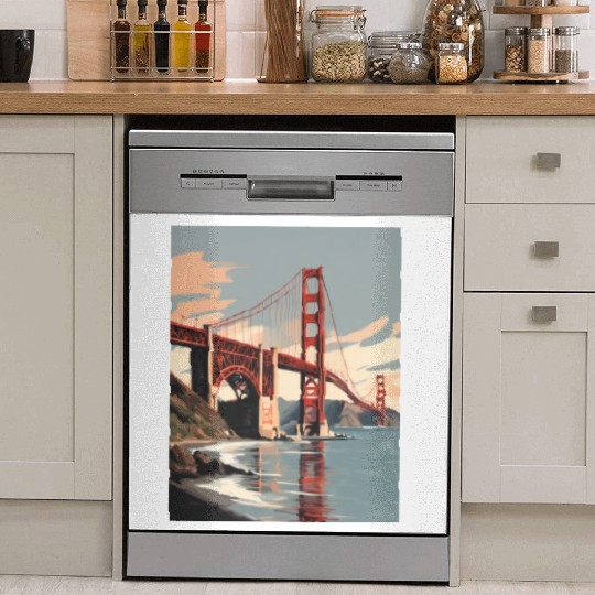 Golden Gate Bridge California Dish Washer Covers, Golden Gate