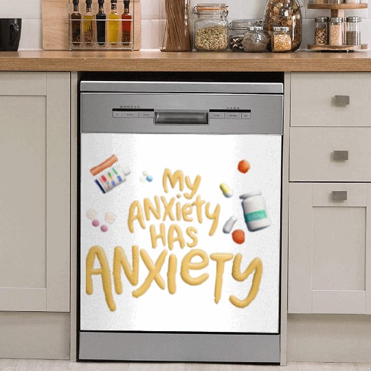ANXIETY FUNNY Dish Washer Covers