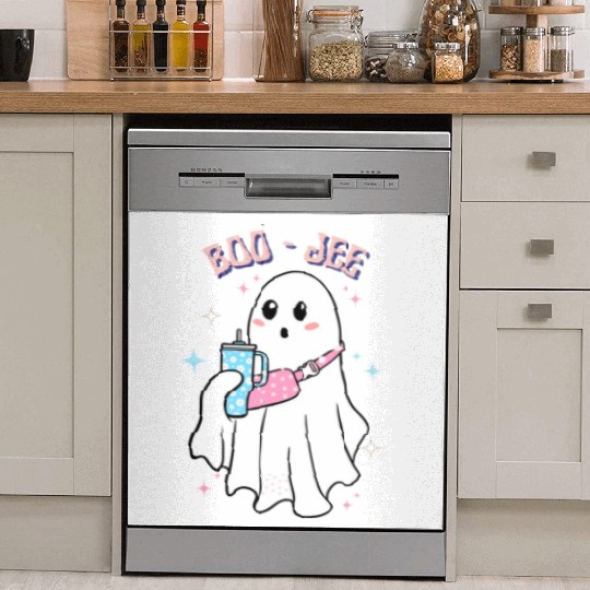 BOO-JEE Spooky Cute Ghost Halloween Costume Design Dish Washer Covers