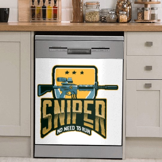 Sniper no need to run -Unisex Premium Dish Washer Covers