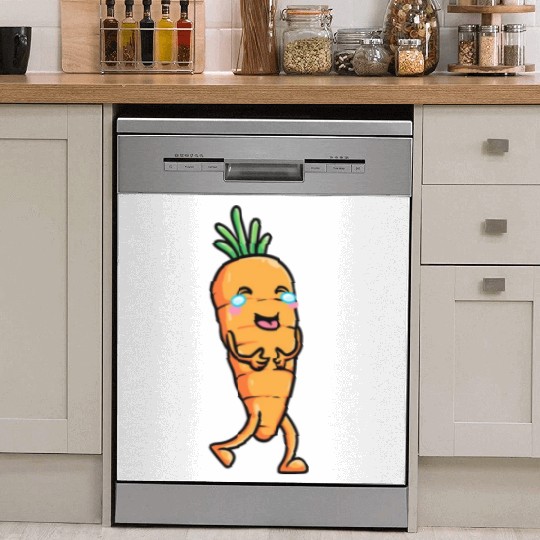 Carrot Emoticon Vegetable Vegan Vegetarian Dish Washer Covers