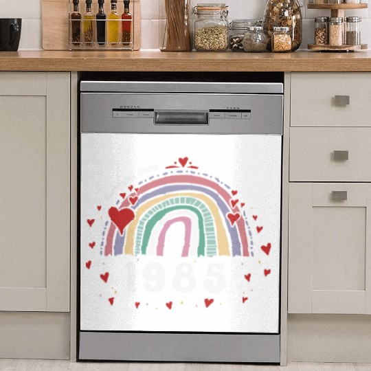 Cute Rainbow Awesome 1985 - 38th Birthday w/ Dish Washer Covers