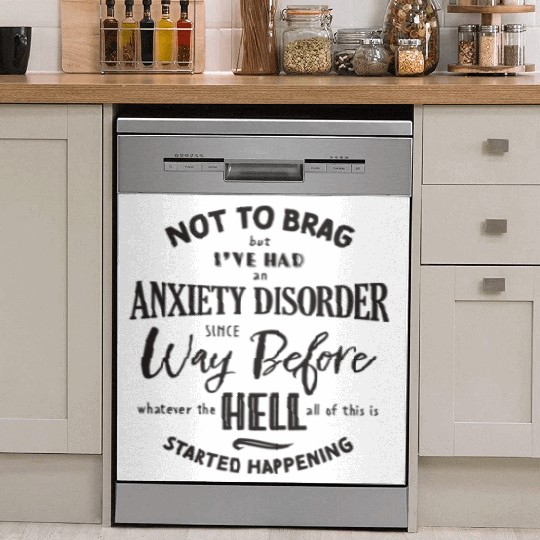 Anxiety Disorder Black Dish Washer Covers