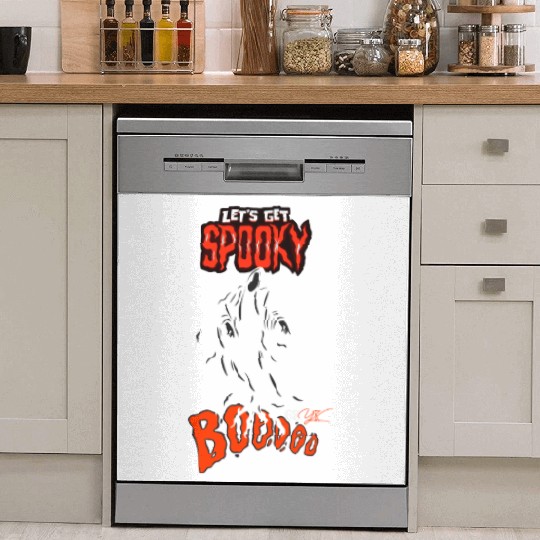 Let's get spooky halloween ghost Dish Washer Covers