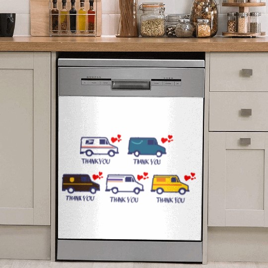 Thank You Postal worker Sticker Dish Washer Covers