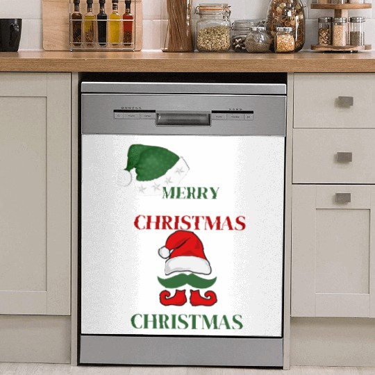 Elf Merry Christmas Dish Washer Covers