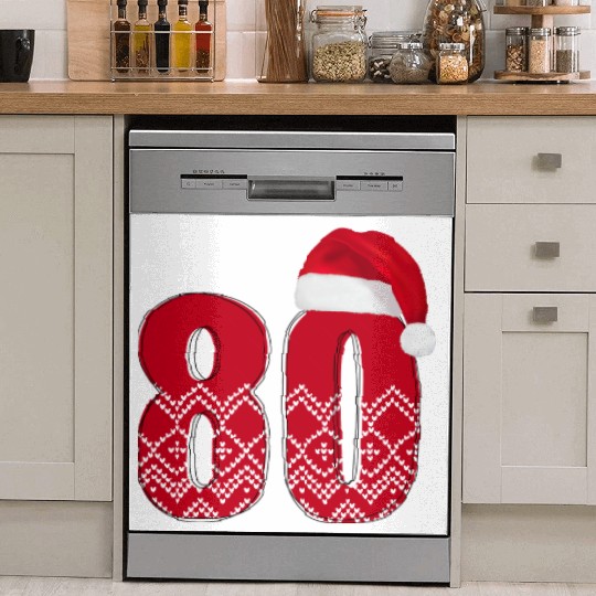 80th Birthday - Congratulations Number Eighty! Dish Washer Covers