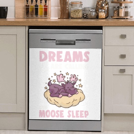 Dreams Are Calling Youth Cute Moose Dish Washer Covers