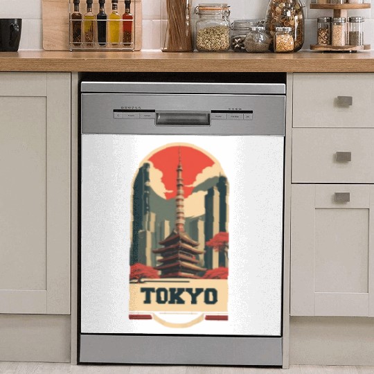 Tokyo Vintage Art Dish Washer Covers