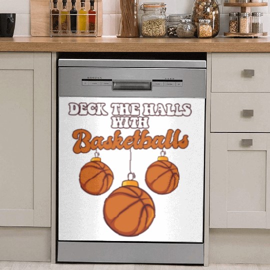 Basketball Player Coach Christmas Balls Deck The Dish Washer Covers
