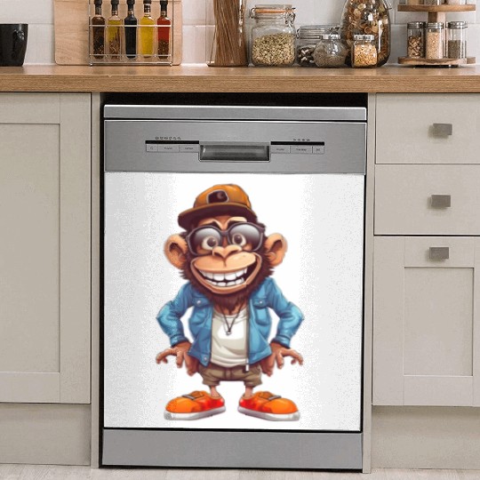 Street Art Monkey Urban Rap Street Monkey Dish Washer Covers