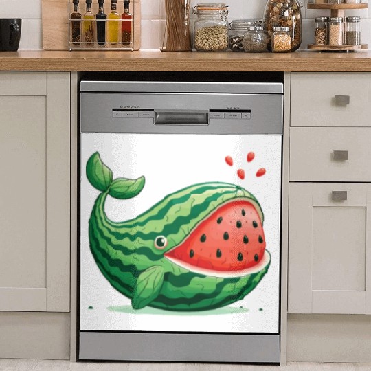 Melon Whale Funny Animal Made Of Vegetables Dish Washer Covers