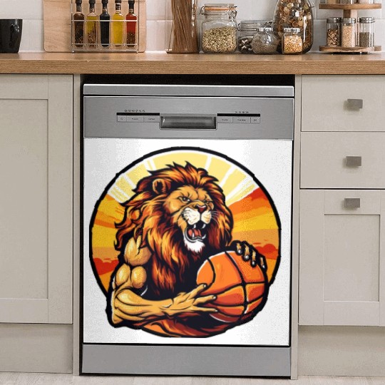 Basketball lion Dish Washer Covers