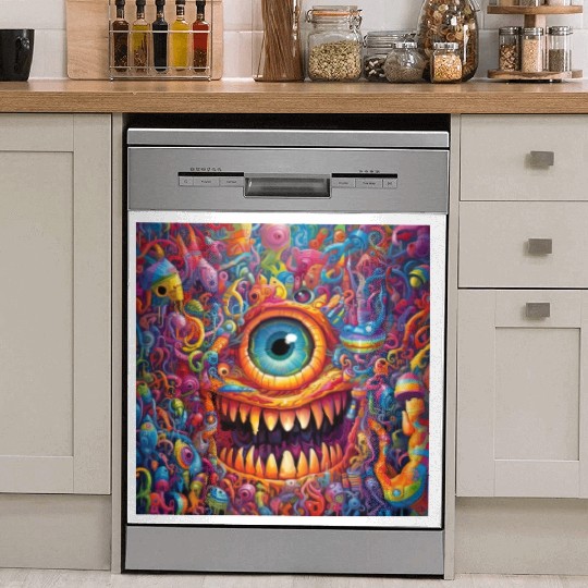 Going On a Little Trip - Cyclops and Teeth Psyched Dish Washer Covers