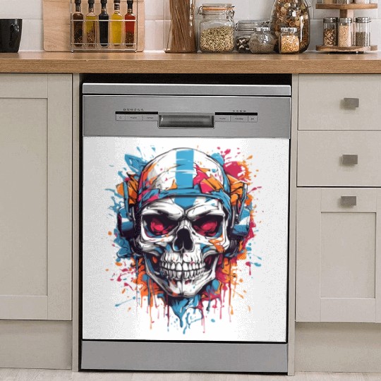 Skull Givin' Raspberry Dk Dish Washer Covers