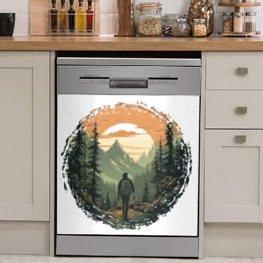Forest nature trekking adventure Dish Washer Covers