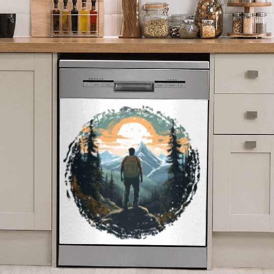 Forest nature trekking adventure Dish Washer Covers