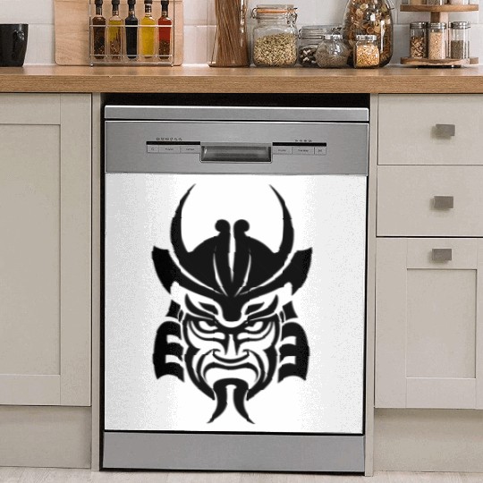 Samurai Helmet Logo Katana Swordsman Dish Washer Covers