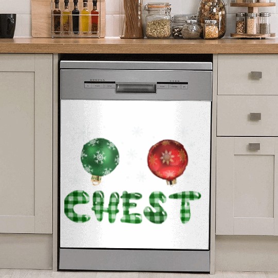 Chest Nuts Christmas Couple Funny Matching Dish Washer Covers