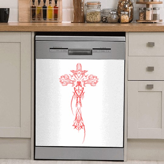 Cyber Crucifix Awesome Cybersigilism For Geometric Dish Washer Covers