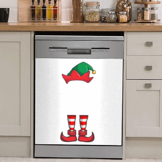 Running Elf Matching Family Christmas Dish Washer Covers