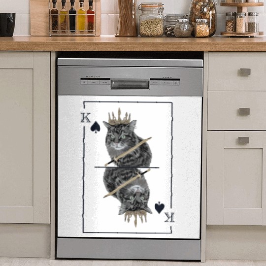 Cat Spades King Playing Card Cat Daddy Cat Mom Dish Washer Covers