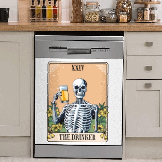 Funny Tarot Card Craft Beer Alcohol Dish Washer Covers