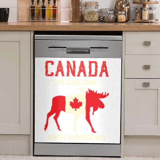 Canada Moose Canadian Flag Maple Leaf Dish Washer Covers