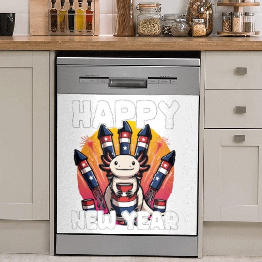 Axolotl Happy New Year Dish Washer Covers