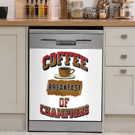 Coffee Breakfast of Champions Dish Washer Covers