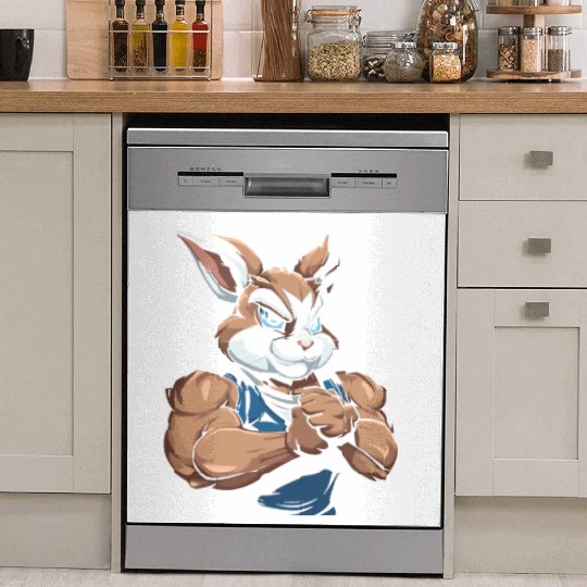 Workout Gym Rabbit Dish Washer Covers