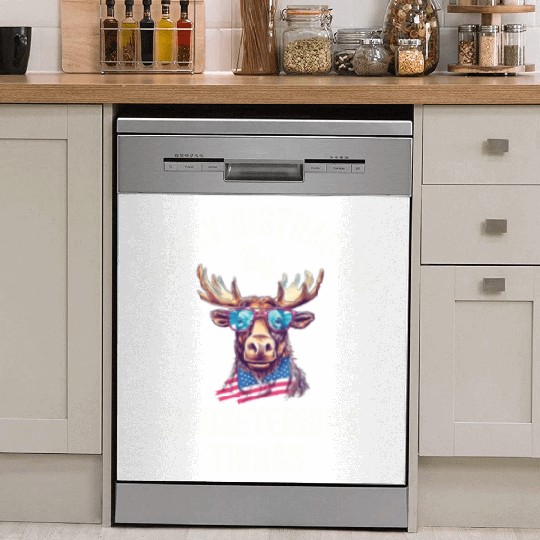 Easily Distracted Funny Elk Moose Dish Washer Covers