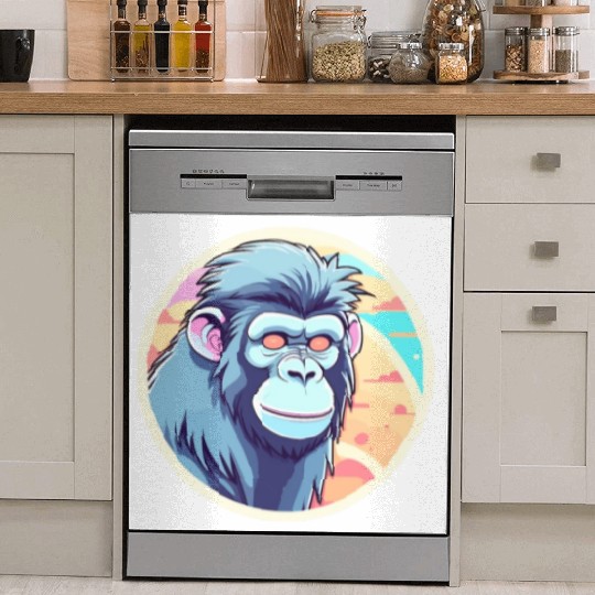 Ape Monkey Illustration Dish Washer Covers