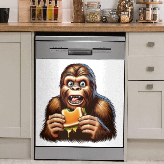 Bigfoot Discovers Grilled Cheese Sandwich Dish Washer Covers