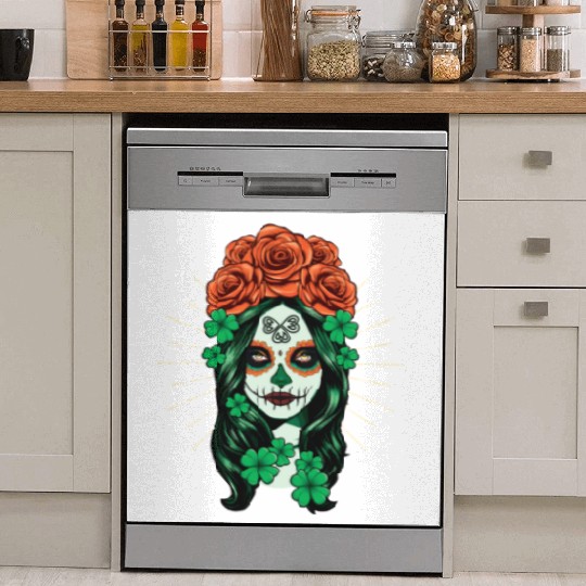 St Patrick's Day Dia De Los Muertos Calavera Dish Washer Covers