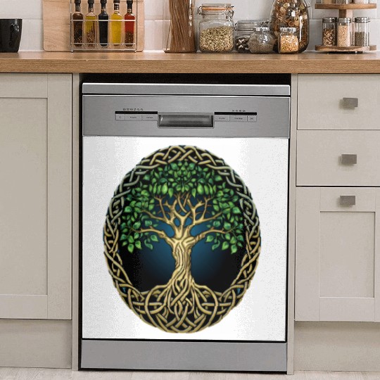 St Patricks Day Celtic Knot Tree Irish Gaelic Dish Washer Covers