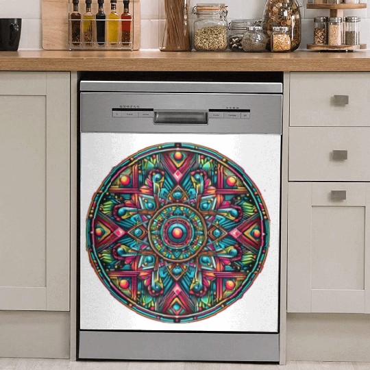 psychedelic mandala Dish Washer Covers