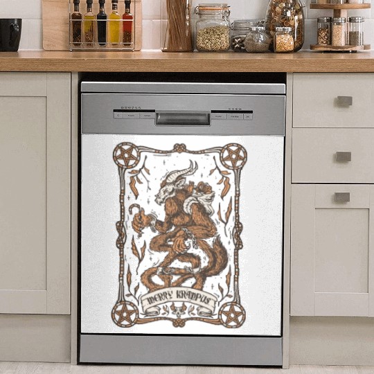 Merry krampus Dish Washer Covers