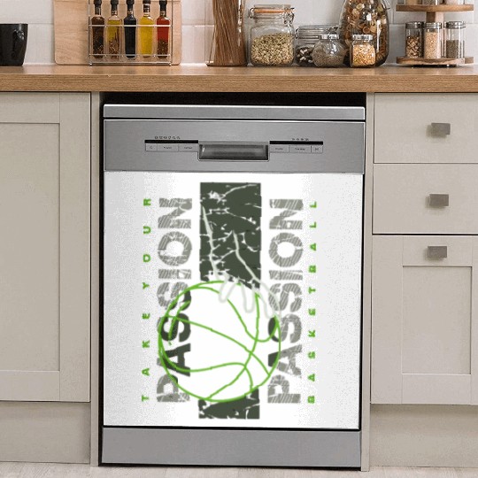 Basketball in Brooklyn Street Vector Dish Washer Covers Desig