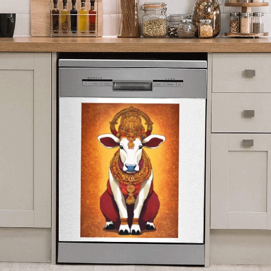 hindu cow goddes art Dish Washer Covers