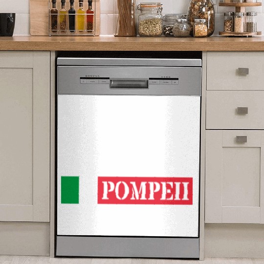 Italy Flag Pompeii Conservation Volcanic Eruption Dish Washer Covers