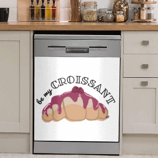 Be My Croissant Doodle Dish Washer Covers