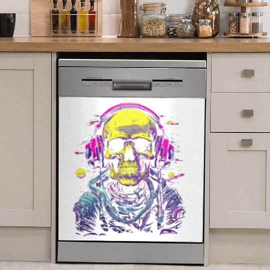 Skull DJ Astronaut Space Sci-Fi Planet Galaxy Dish Washer Covers